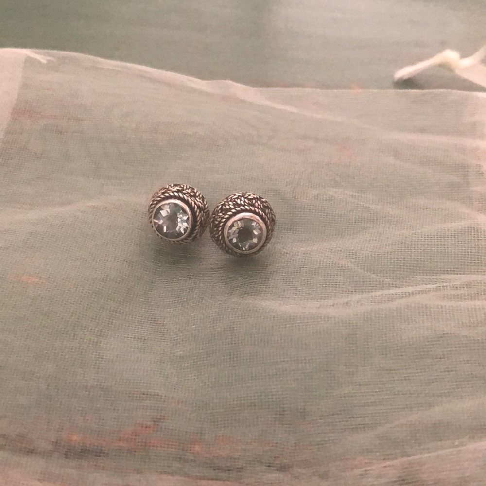 Silver stud earrings